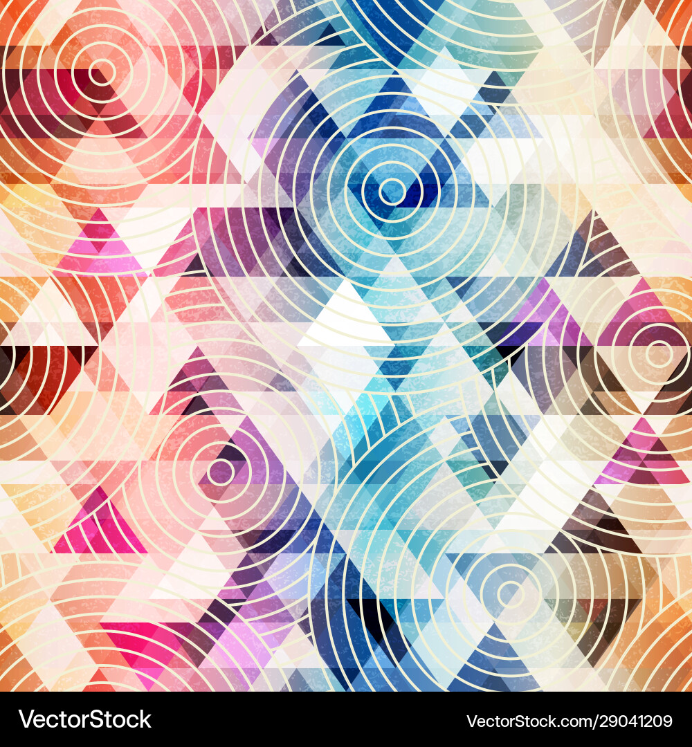 Retro Color Triangle Pattern vector image