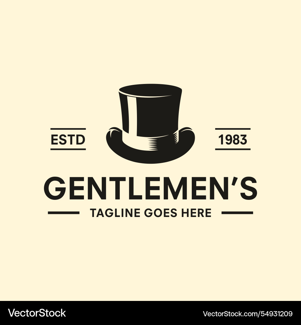 Retro Gentleman mit Hut ein Okular Retro Gentleman mit Hut ein Okular vektorbild