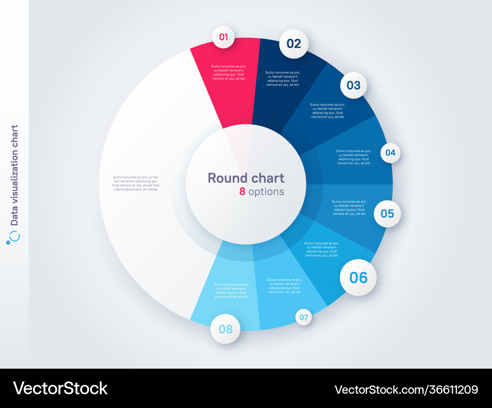 Round Table Infograph Round circle infographic chart template Royalty Free Vector