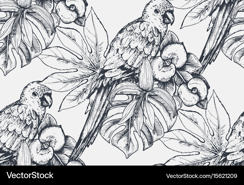 Seamless pattern with compositions of hand Vector Image