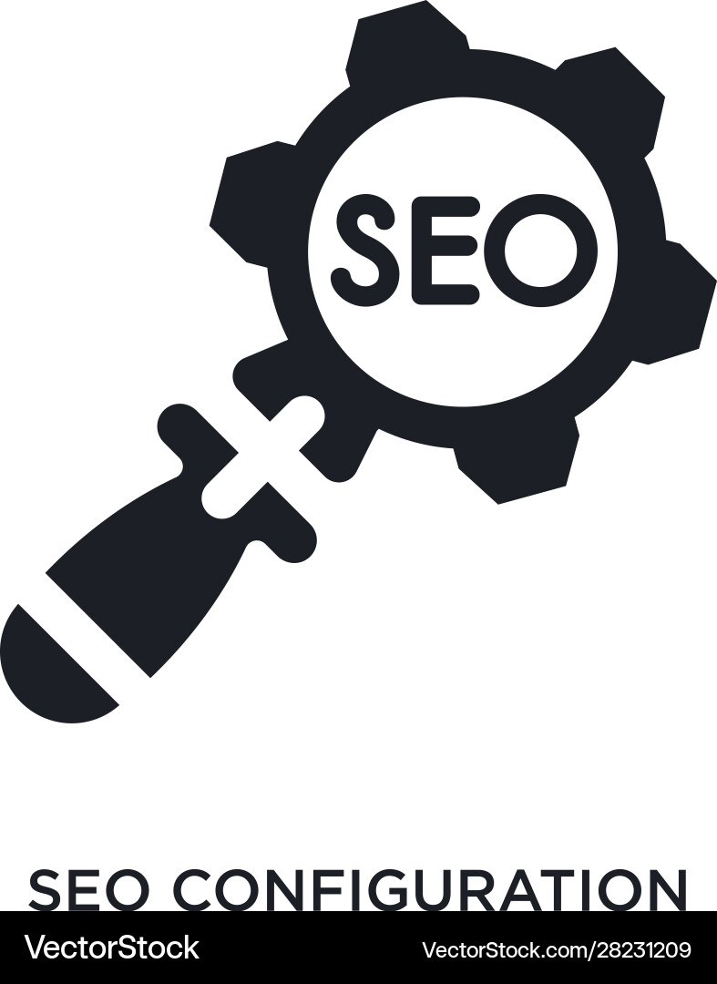Seo configuration isolated icon simple element Seo configuration isolated icon simple element vector image