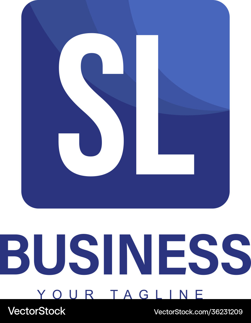 Sl initial a logo design with abstract style Sl initial a logo design with abstract style vector image