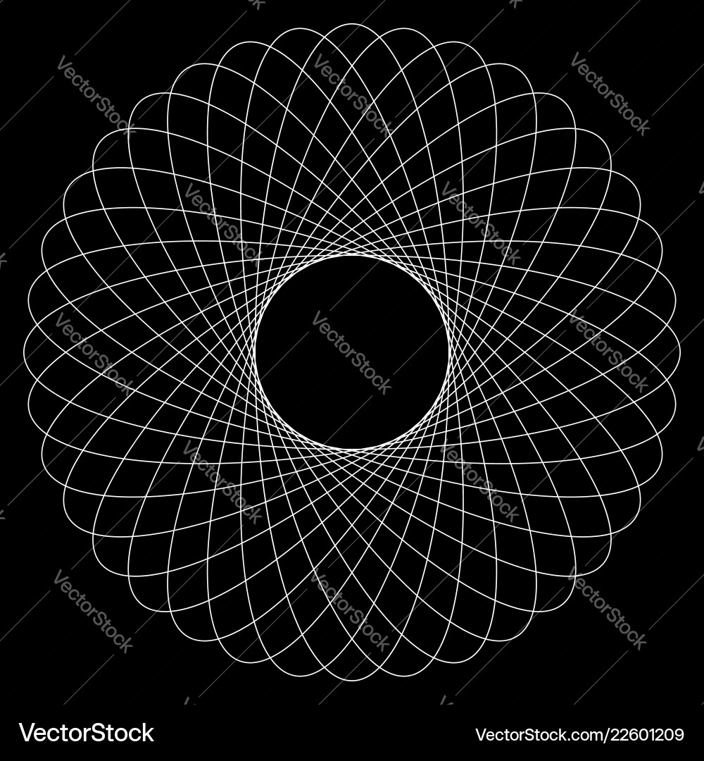 Spirograph pattern like rotating spiral vortex Spirograph pattern like rotating spiral vortex vector image