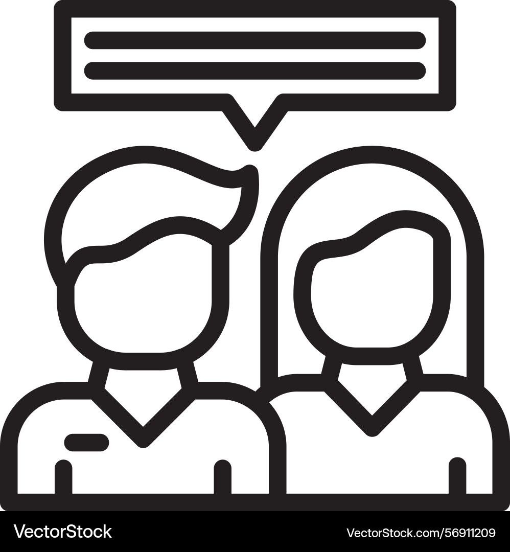 Sympathy linear style icon design vector image