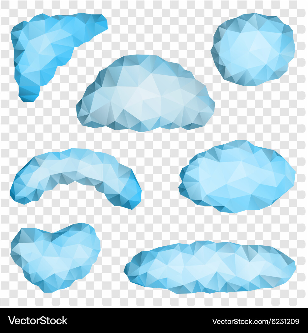 Triangular clouds vector image