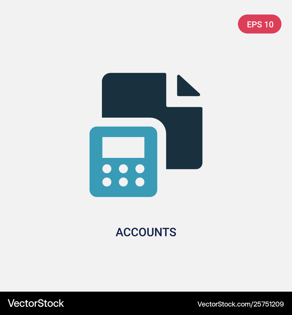 Two color accounts icon from user interface Two color accounts icon from user interface vector image