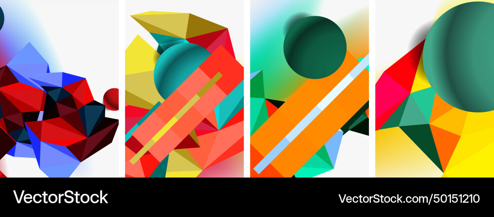 3d sphere and low poly triangle design 3d sphere and low poly triangle design vector image