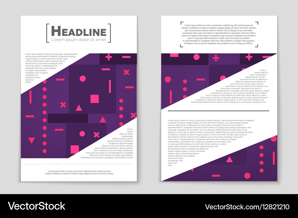 Abstract layout background set for art Vector Image