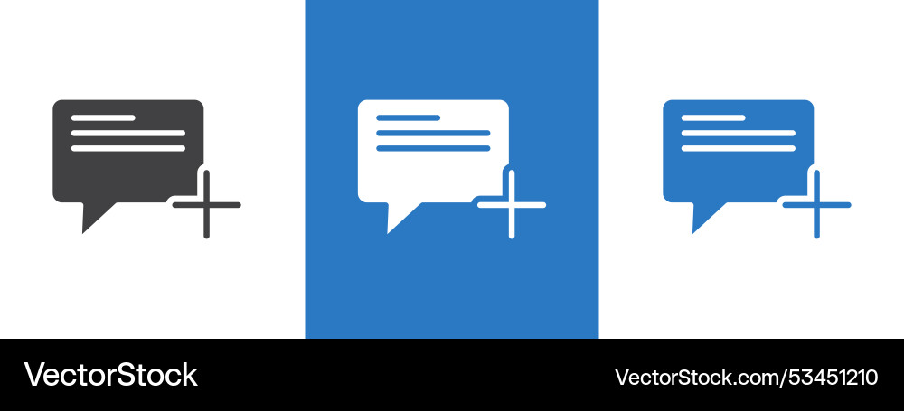 Add chat icon thin line Add chat icon thin line Vector Image
