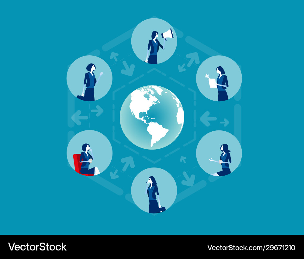 Business people communicate team concept Business people communicate team concept Vector Image