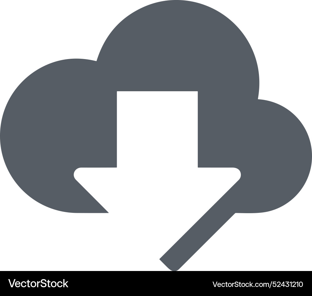 Cloud storage icon symbol image of the database Vector Image