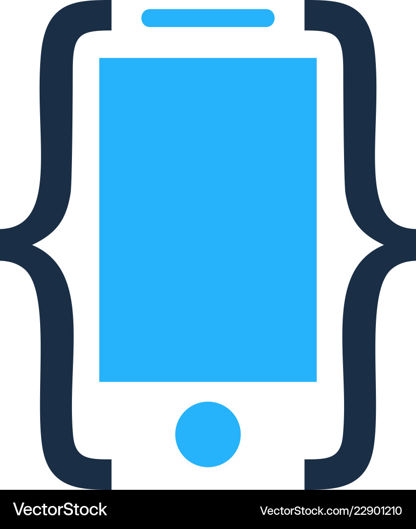 Code mobile logo icon design Vector Image
