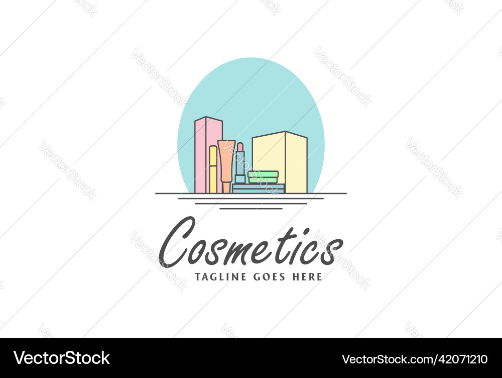 Colorful beauty woman girl cosmetic care logo Colorful beauty woman girl cosmetic care logo vector image