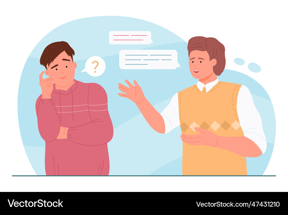 Communication problem of people two characters Communication problem of people two characters vector image