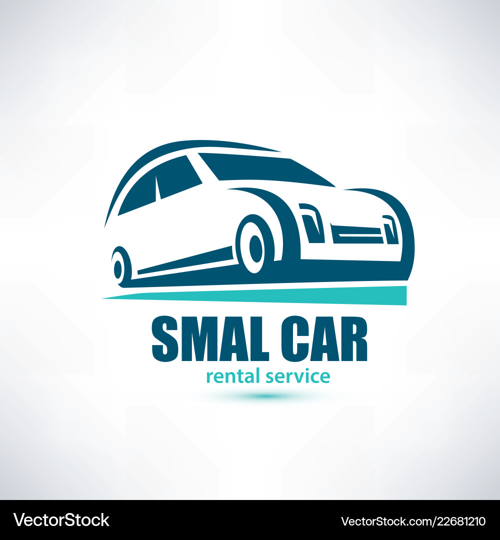 Cute Microcar Logo Template Vector Image