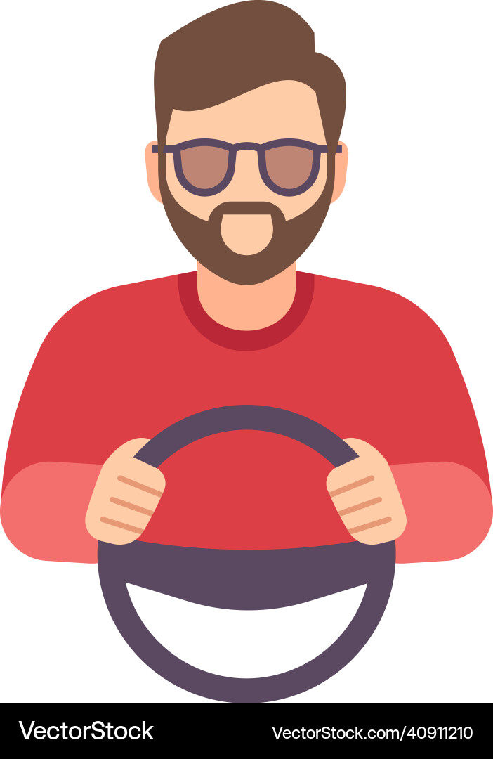Driver experience symbol man driving car icon Driver experience symbol man driving car icon vector image