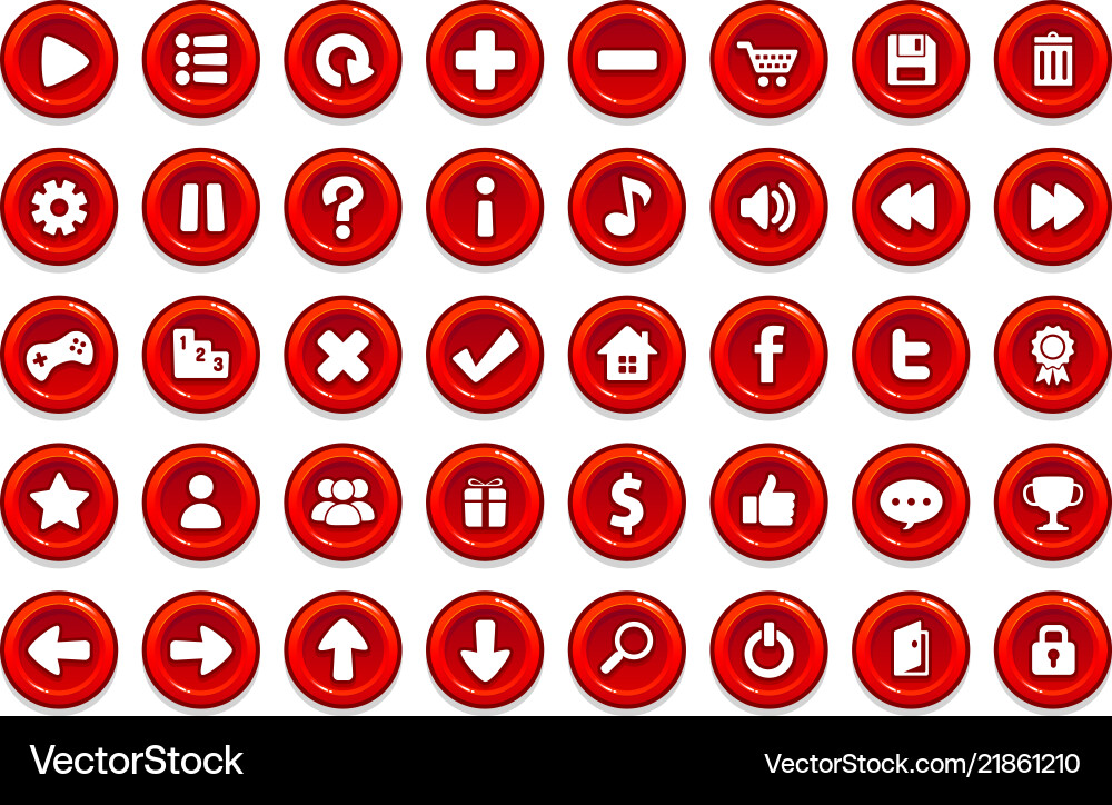Game button templates vector image