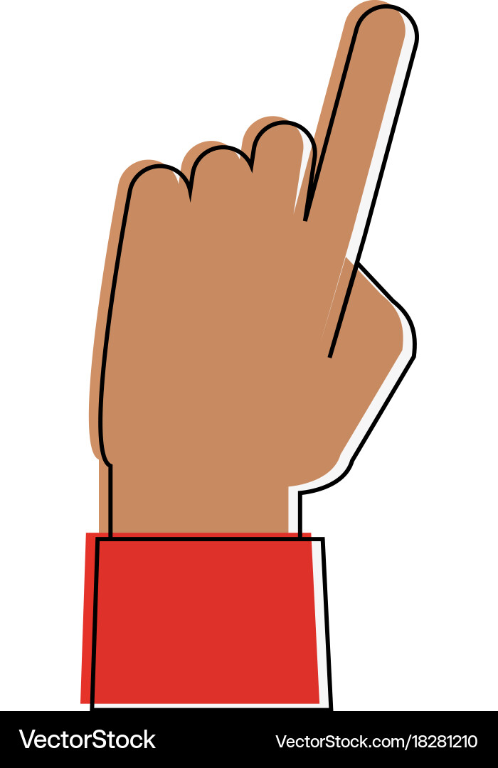 Hand with index finger up icon image vector image