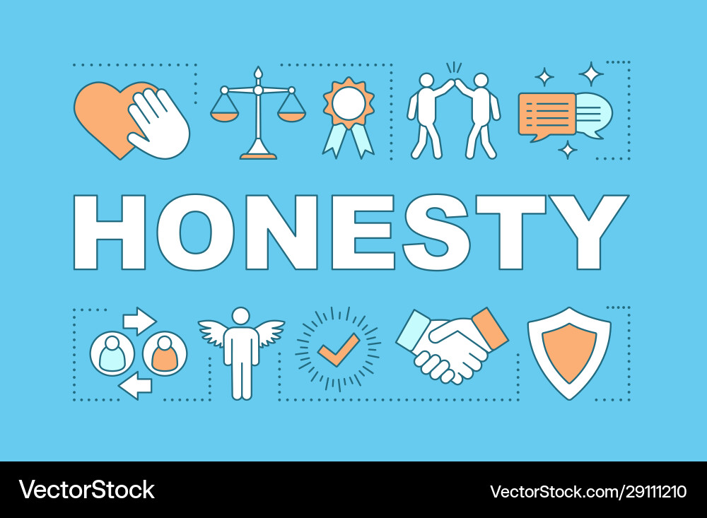 Honesty word concepts banner Honesty word concepts banner vector image