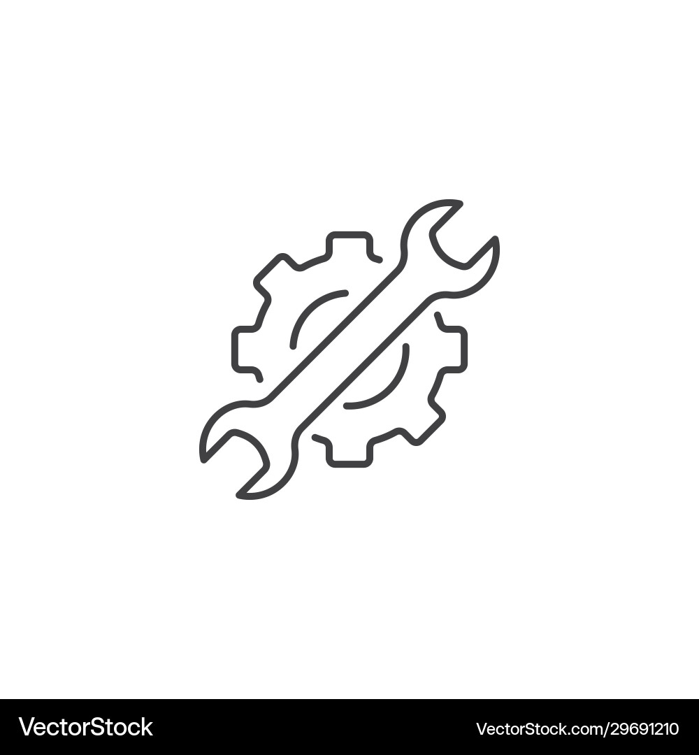 Line technical support icon on white background Line technical support icon on white background vector image