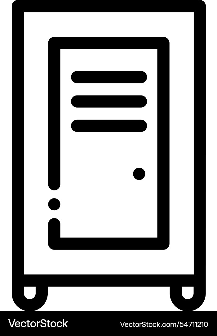 Locker icon thin linear style design isolated Locker icon thin linear style design isolated vector image