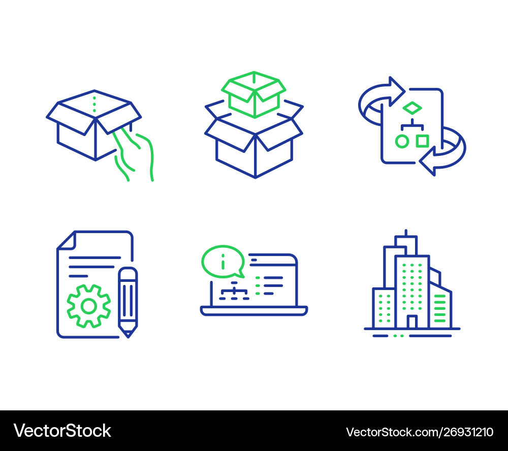 Packing boxes hold box and technical algorithm Packing boxes hold box and technical algorithm vector image