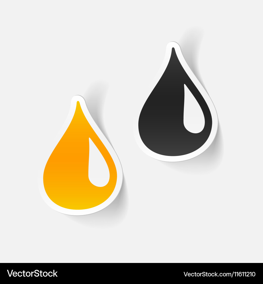 Realistic design element drop Vector Image