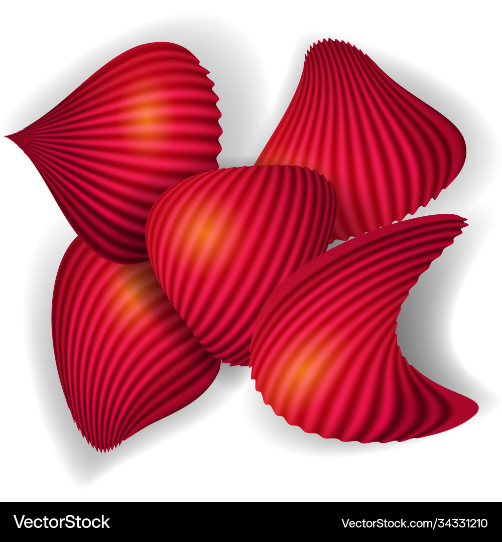 Red relief objects abstract composition vector image