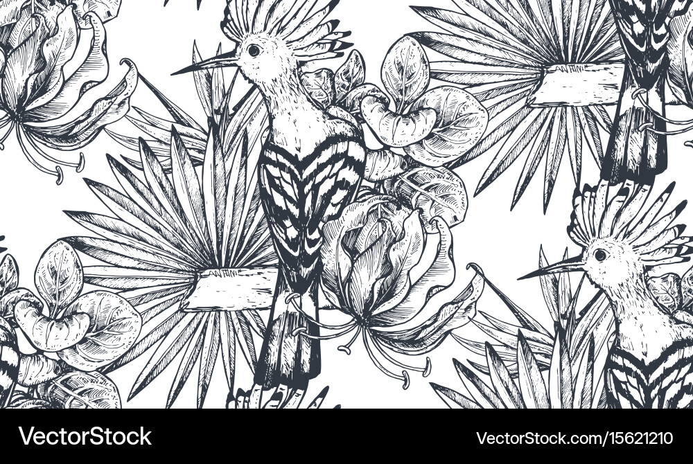 Seamless pattern with compositions of hand Vector Image