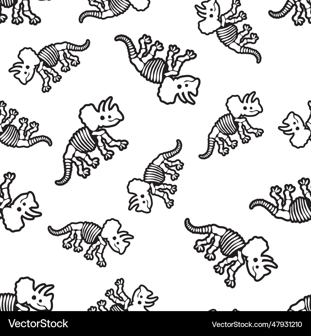 Seamless pattern with dinosaur bones Seamless pattern with dinosaur bones vector image