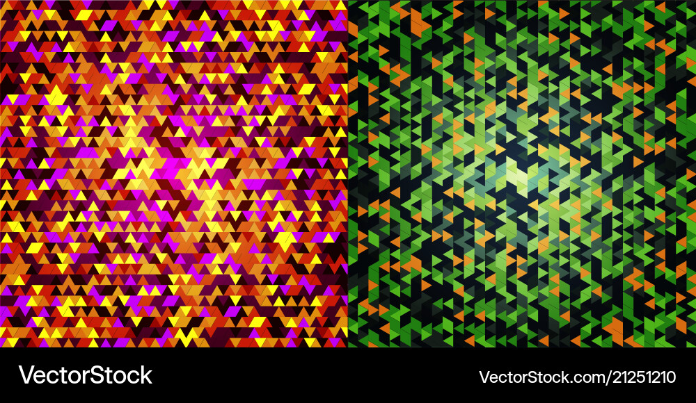 Set of abstract triangle pattern background Vector Image