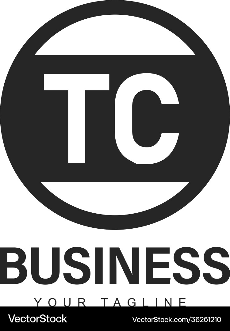 Tc initial a logo design with abstract style Tc initial a logo design with abstract style vector image