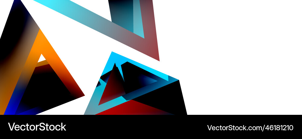 Triangle abstract background 3d basic Triangle abstract background 3d basic Vector Image
