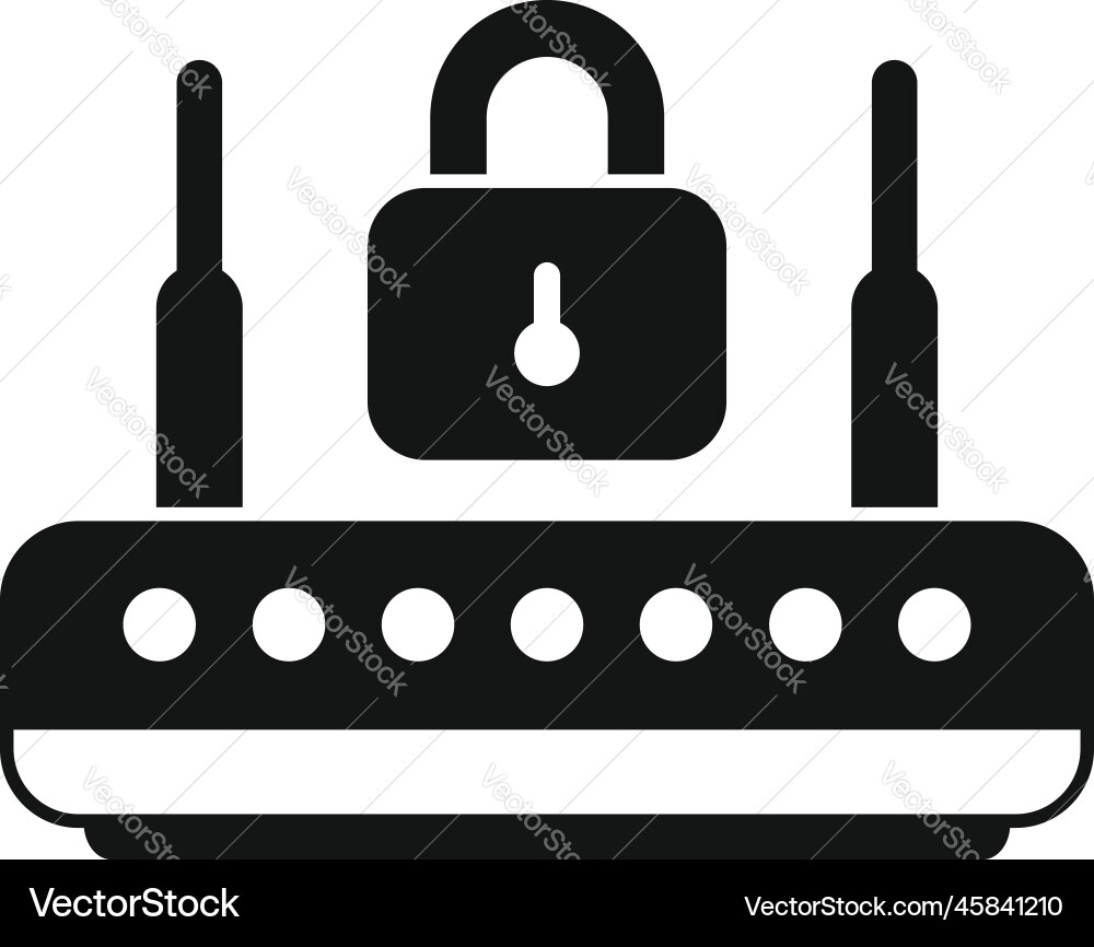 Wifi router password protection icon simple Wifi router password protection icon simple vector image