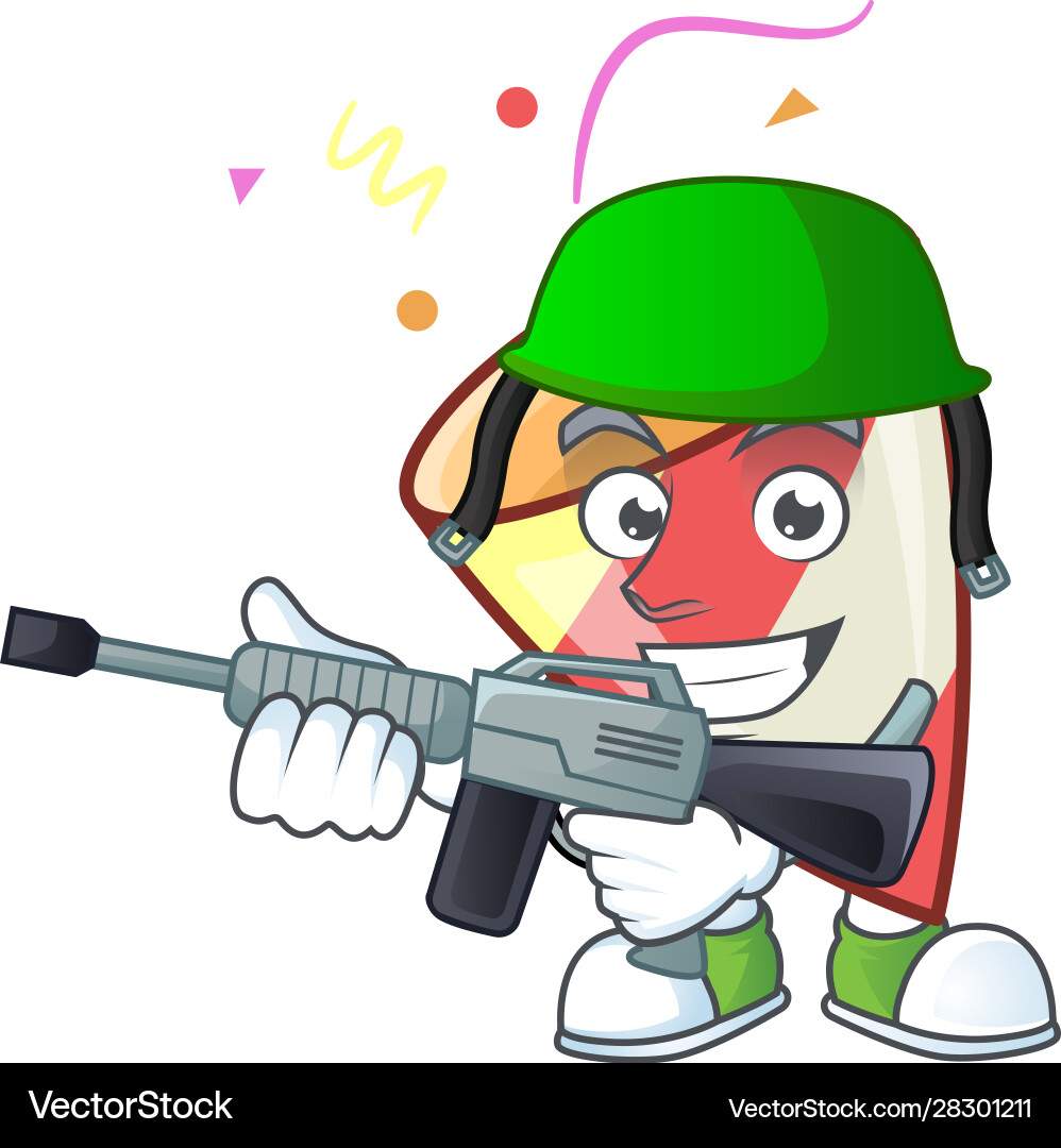 A cartoon style exploding confetti army A cartoon style exploding confetti army vector image