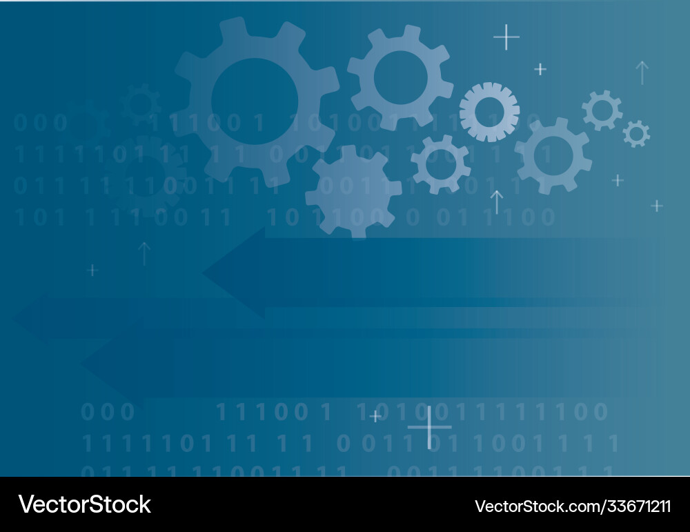 Abstract technology arrow icon and computer code Abstract technology arrow icon and computer code vector image