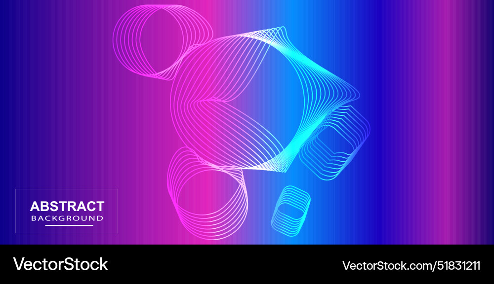Abstract wavy line tech and digital background wit Vector Image