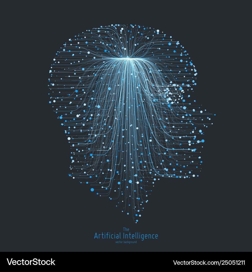 Artificial Intelligence Data Flow vector image