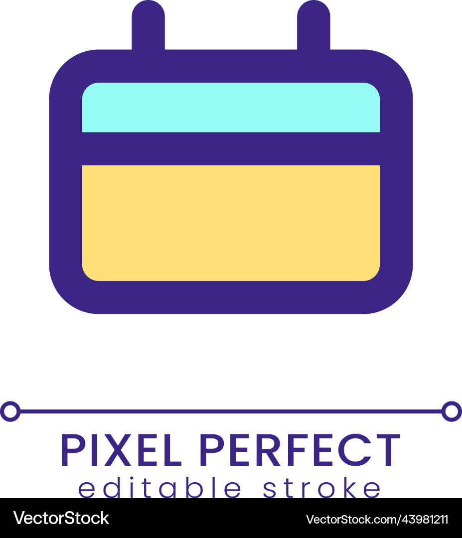 Calendar pixel perfect rgb color ui icon Calendar pixel perfect rgb color ui icon vector image