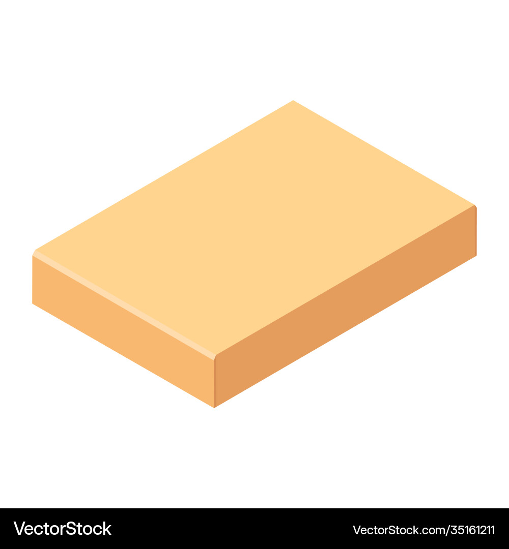 Closed cardboard box isolated on white background Closed cardboard box isolated on white background vector image