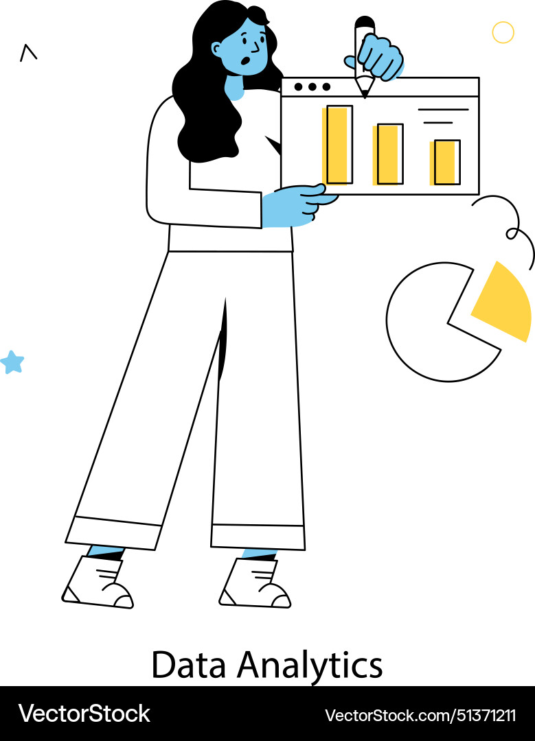 Data analytics vector image