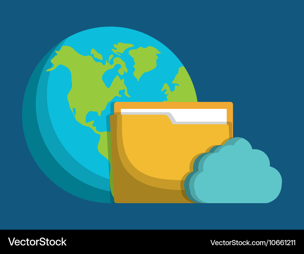 Data center and web hosting design Vector Image