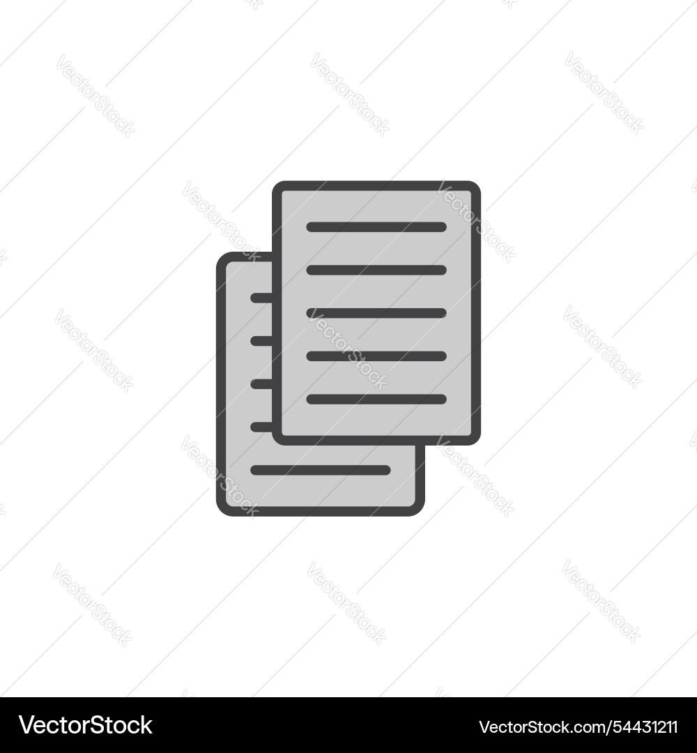 Duplicate icon in colored version vector image