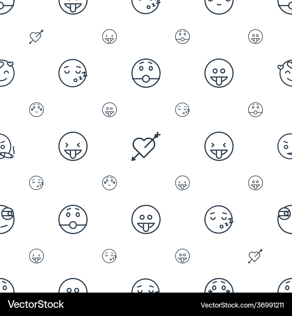 Feeling icons pattern seamless white background Vector Image