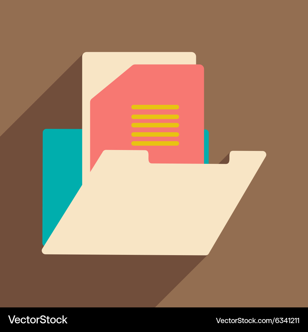 Flat with shadow icon and mobile application vector image