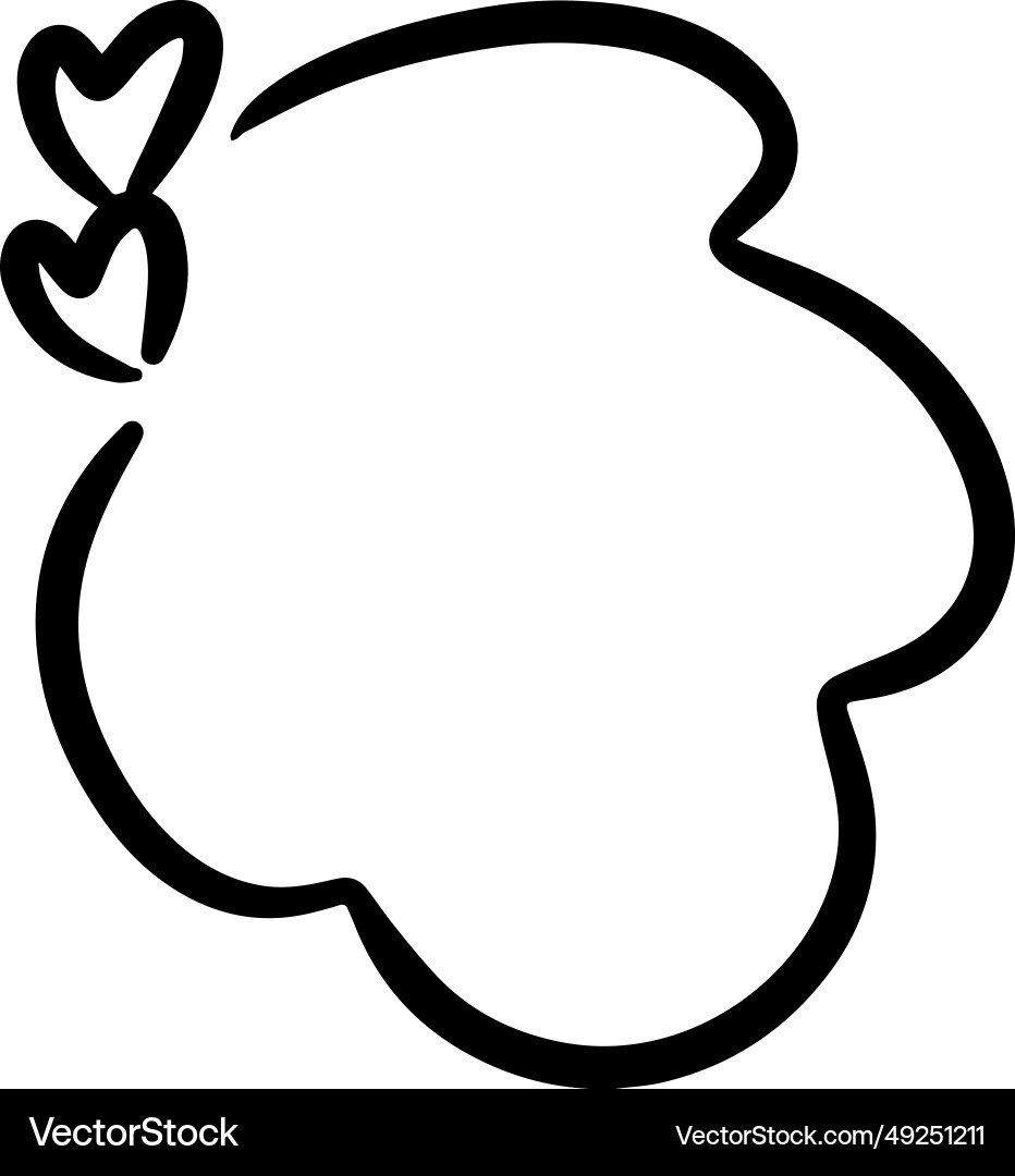 Heart textbox frame border abstract outline shape Heart textbox frame border abstract outline shape vector image