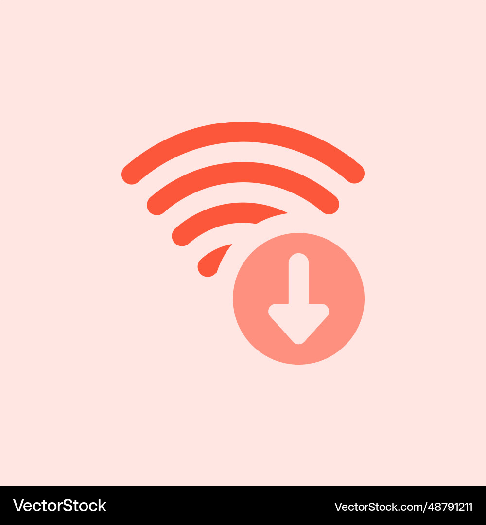 High-speed wireless internet for data downloads vector image