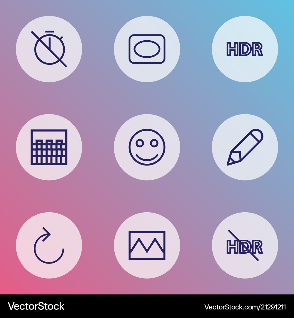 Modern Icon Set - Line Style vector image