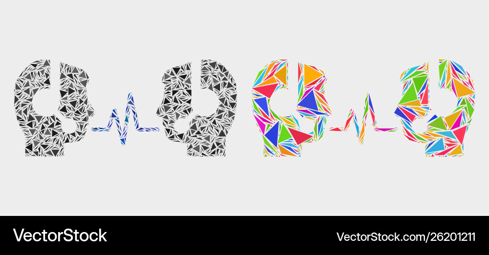 Operator dialog signal mosaic icon Operator dialog signal mosaic icon vector image