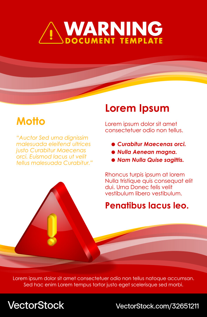 Red and yellow document template with triangular Red and yellow document template with triangular vector image